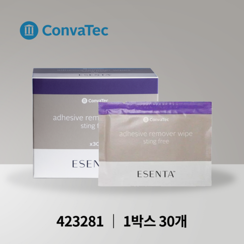 콘바텍 - 콘바텍 에센타 잔여물제거제 30개입 423281 ConvaTec ESENTA Remover Wipes 장루용품, 30개