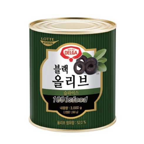 블랙올리브슬라이스3kg - 델가 블랙올리브슬라이스 3kg (기프티콘 증정), 1개