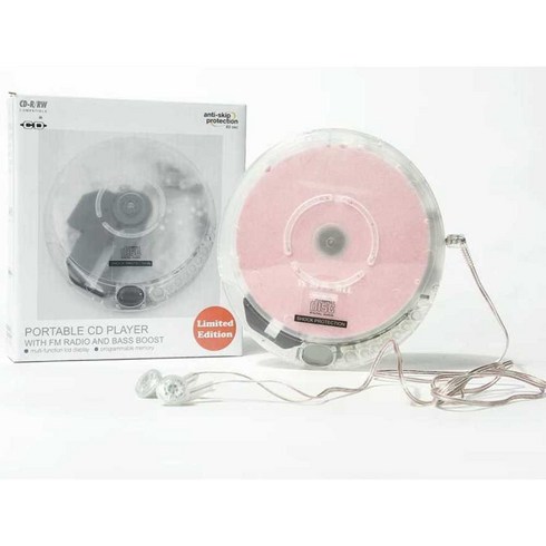 cdp - CD플레이어 씨디 래트로 스피커 미니 어학용 투명, 단일 CD 워크맨