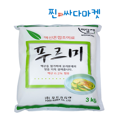 미담채 - 미담채 푸르미 3kg x (4ea) 조미료 핵산 식당 식자재 업소용 대용량 1박스, 4개