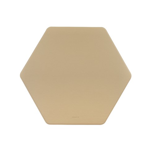 FENICE 조약돌 가죽 마우스 패드, HEXAGON BEIGE, 2개