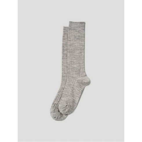 [에잇세컨즈] 멜란지 골지 롱 양말 라이트 그레이 (1938KTWY52)