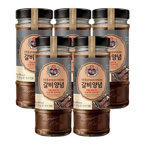 CJ 백설 갈비양념480g X5개, 480g, 5개