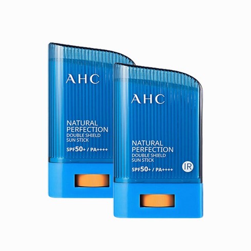 ahc선스틱22g - AHC 내추럴 퍼펙션 더블 쉴드 선스틱 SPF50+/PA++++, 22g, 2개