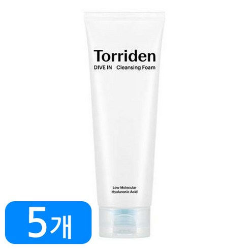 토리든 다이브인 저분자 히알루론산 클렌징 폼, 150ml, 5개