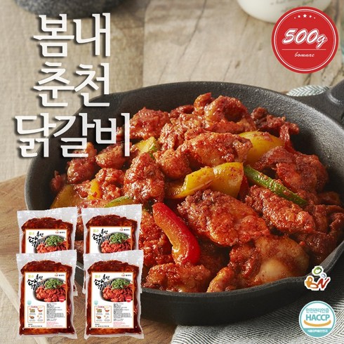 춘천닭갈비 - 봄내푸드 봄내춘천닭갈비 500g, 4개