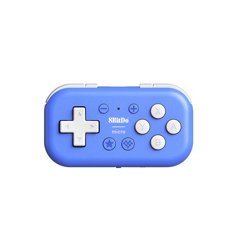 8BitDo 게임패드 마이크로 블루투스 컨트롤러 16키 NS Micro 게임패드, 블루, 1개