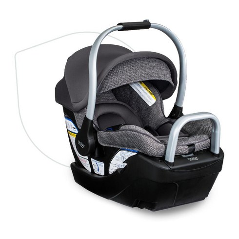 브라이텍스신생아 - Britax Willow S 인퍼트 베이스 포함 유아용 카시트, 버드나무 SC, 핀도트 스톤