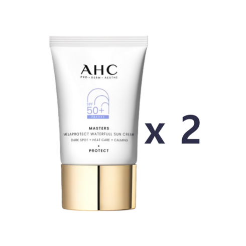 AHC 마스터즈 멜라 프로텍트 워터풀 선크림, 2개, 40ml