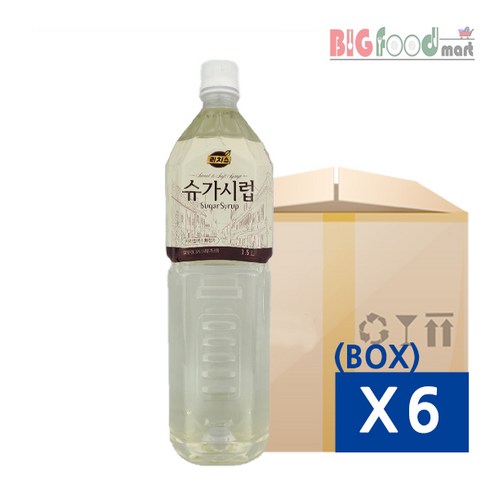 (주)동서 리치스 슈가시럽, 1.5L, 6개