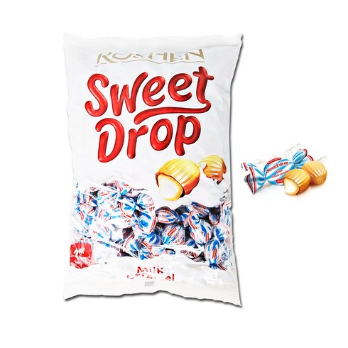 [마켓찐몰 무료배송] ROSHEN 로젠 로센 스윗 드롭 캔디 카라멜 사탕 1kg 대용량, 1개