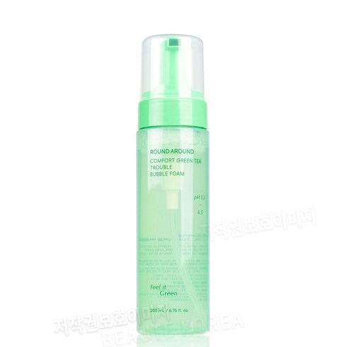 라운드어라운드 컴포트 그린티 트러블 버블 폼 200ml, 1개