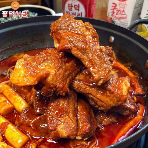 팔덕식당 팔덕식당 등갈비찜 밀키트 매운등갈비1kg, 단일옵션