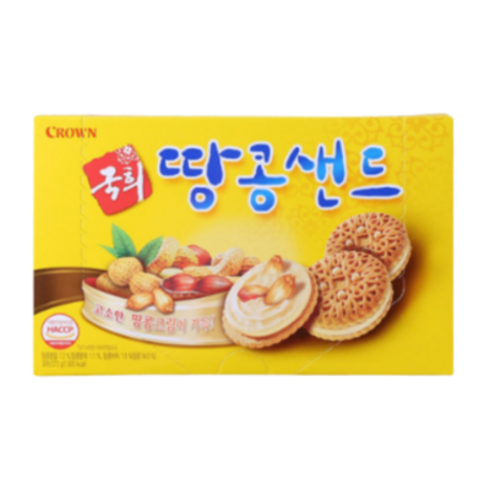 크라운 국희 땅콩샌드, 372g, 4개