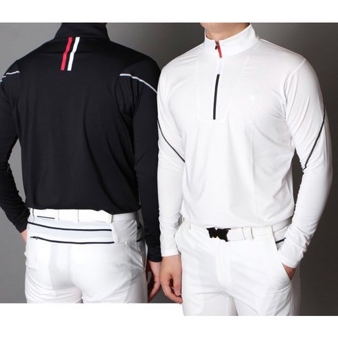 2023년 가성비 최고 타이틀리스트골프웨어 - 남성골프웨어 암 포인트 골프 하프 반집업 티셔츠