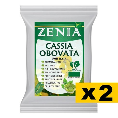 제니아 100% 천연 염색 카시아 오보바타 Zenia Cassia Obovata 200g 2팩, 2개