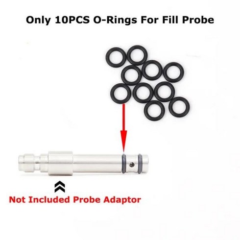 조인트 필링 프로브 빠른 충전 어댑터 BSA 스트레이트용, [02] 10 O-Rings For Probe, 1개