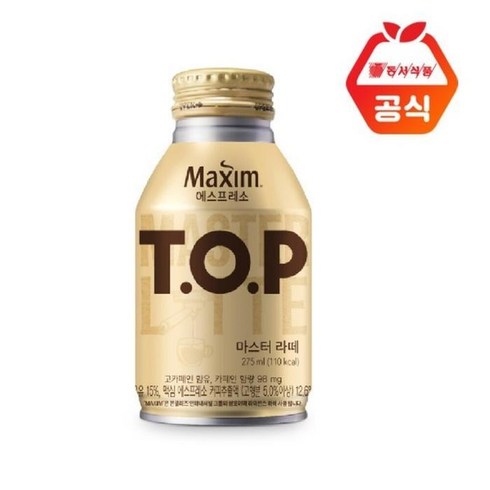 [TOP] 티오피 마스타라떼 275ml x 20캔, 단품