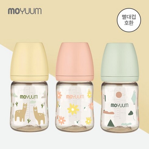 [모윰] PPSU 젖병 170ml 디자인 트리플팩_클라우드/라마/데이지, 단품, 클라우드