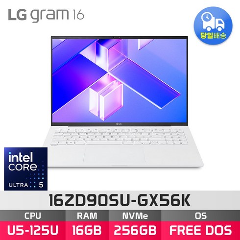16zd90su-gx56k - LG전자 2024 그램16 16ZD90SU-GX56K, Free DOS, 16GB, 256GB, 스노우 화이트