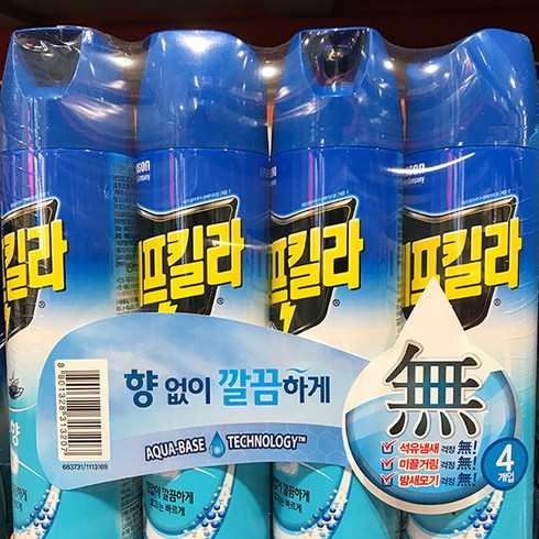 에프킬라 에어로졸 무향, 600ml, 4개