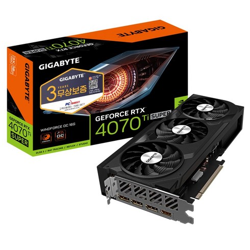 GIGABYTE 지포스 RTX 4070 Ti SUPER WINDFORCE OC D6X 16GB 피씨디렉트, 선택하세요