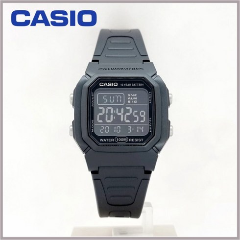 카시오 CASIO 디지털 전자시계 W-800H-1BVDF 학생시계 군인시계 남녀공용시계