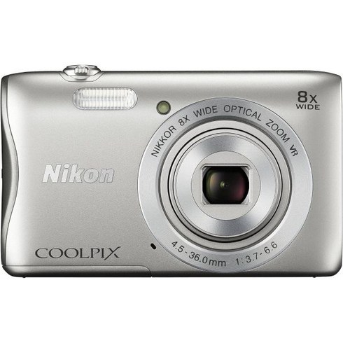 2024년 가성비 최고 니콘 쿨픽스 3700 - Nikon デジタルカメラ COOLPIX S3700 ブラック 光学8倍ズーム 2005万画素 S, 실버