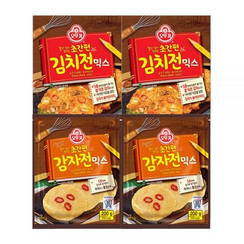 김치전믹스 - 오뚜기 초간편 김치전믹스 320g 2개+감자전믹스 200g 2개