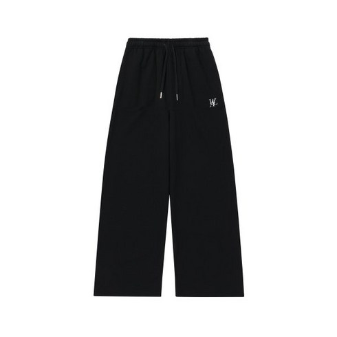 WOOALONG [라드뮤지엄 PICK]Signature relax wide pants - BLACK