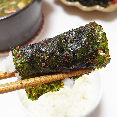 밥도둑 하동 녹차 명란김 도시락 조미 김 24봉/36봉, 6개