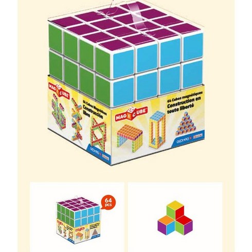 아이큐박스 지오맥매직큐브프리빌딩세트64pcs 놀이