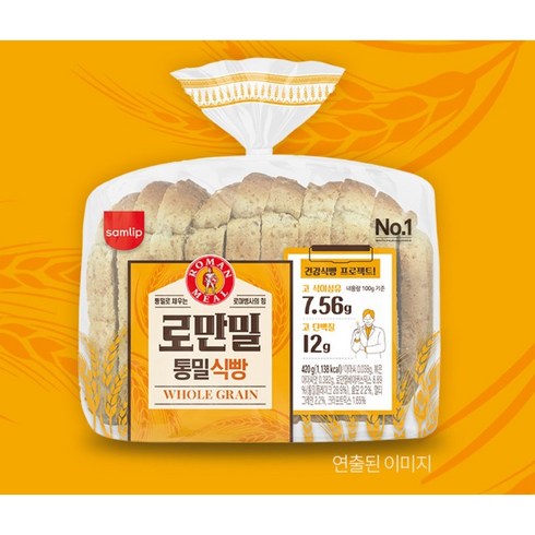 삼립 로만밀 통밀식빵, 420g, 4개