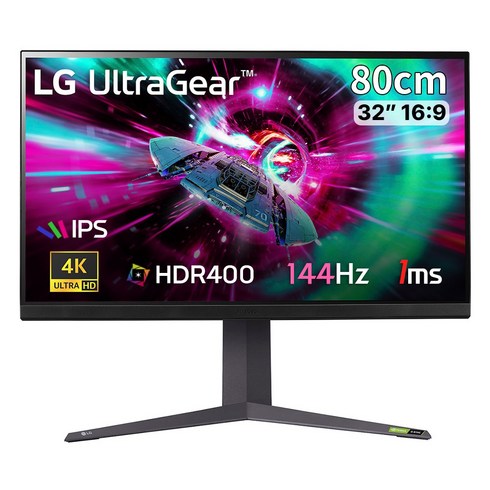 [LG전자 공식인증점] LG 32GR93U_포토리뷰 네이버포인트 5000원 / 32인치 4K 울트라기어 게이밍모니터 IPS 144Hz 1ms, 32GR93U (무료배송)