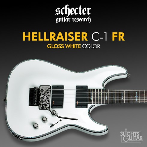 [공식대리점] Schecter HELLRAISER C-1 FR Gloss White / 쉑터 헬레이저 C1 / 부산 삼광악기