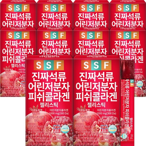 석류콜라겐젤리 - 순수식품 석류 저분자 콜라겐 젤리 스틱, 300g, 10개