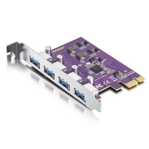 Ipolex PCIe - 4 USB 3.0 확장 카드 PCIe USB 추가 카드 데스크탑 PC 호스트 카드용 내부 USB3.0 허브 변환기 Windows 10/8/7/XP 지, PCIe to (4) USB 3.0