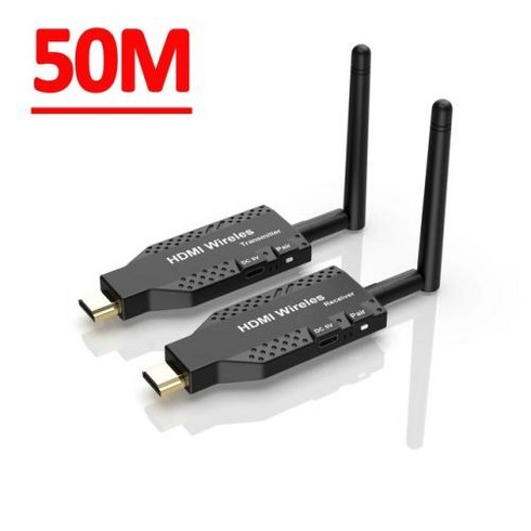 hdmi무선송수신기 - 무선 HDMI 익스텐더 비디오 송신기 리시버 PS4 카메라 노트북 PC-TV 모니터 프로젝터용 1 TX-4 스플리터 1080P 150m hdmi 송수신기 세트 hdmi송수신, 50M TX와 RX, 5) 50M TX와 RX