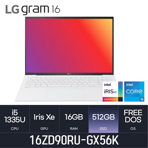 LG전자 2023 그램16 16ZD90RU-GX56K, Free DOS, 16GB, 512GB, 코어i5, W