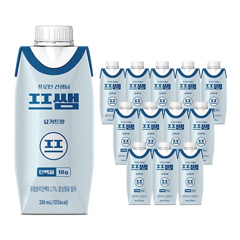 파워풀엑스 프쌤 단백질음료 요거트향 250ml x 12개