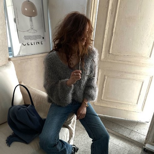 [난닝구]센투프 퍼브이넥가디건