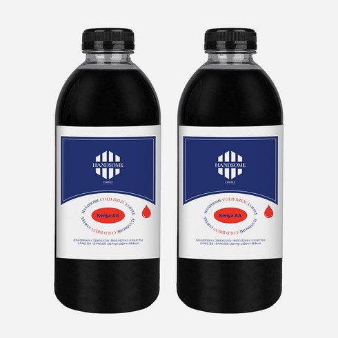 핸섬로스팅하우스 더치커피 1L+1L 케냐AA 콜드브루원액, 2개, 1개, 1000ml