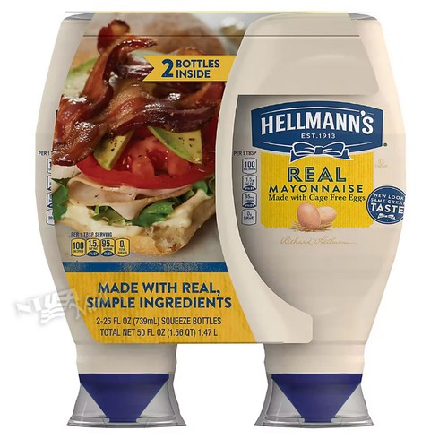 [1+1]헬만스 리얼 리본 크리미 마요네즈 HELLMANN'S REAL MAYONNAISE SQUEEZE BOTTLE