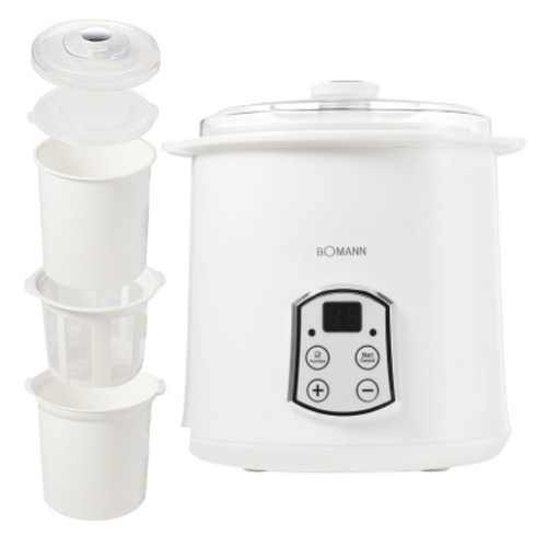 쫀득 그릭요거트 메이커 유청분리기 유청거름망 무가당 저지방 카이막 메이커 대용량 2리터 꾸덕 꾸덕한 고단백 슈가프리 건강한 요거트 스윗플래닛, 화이트