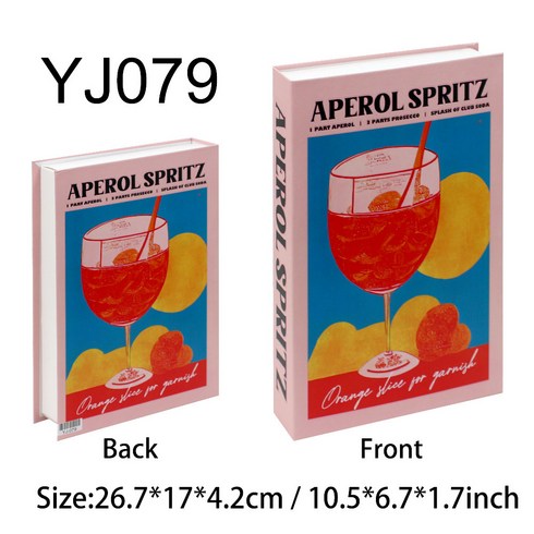 아페롤 - Aperol 칵테일 시리즈 럭셔리 책 커피 테이블 클럽 빌라 호텔 거실 장식 홈 촬영 소품, Open, 27