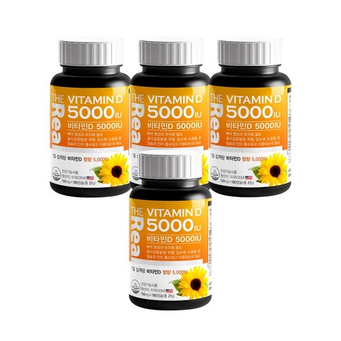 더리얼 비타민D 5000IU, 180정, 4개