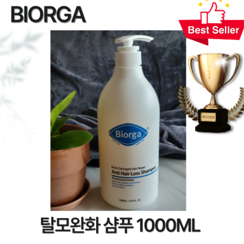 바이오가 바이오틴 손상모발개선 탈모완화 샴푸 1000ml x 1개E, 1개