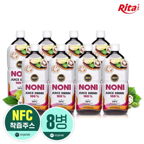 노니주스 - 리타 리타 노니주스 NFC 착즙 원액 (1000ml), 1L, 8개