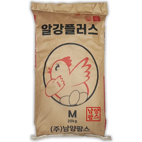 남양 한일 알강플러스20kg 닭사료 닭모이 닭먹이 오골계 청계 산란사료, 1개, 20kg