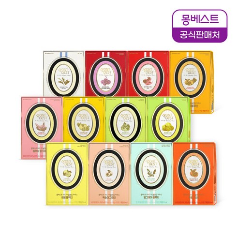 몽베스트콤부차 - 몽베스트 블랜딩 티 +콤부차 12가지맛 맛보기 (120스틱포), 24g, 1개